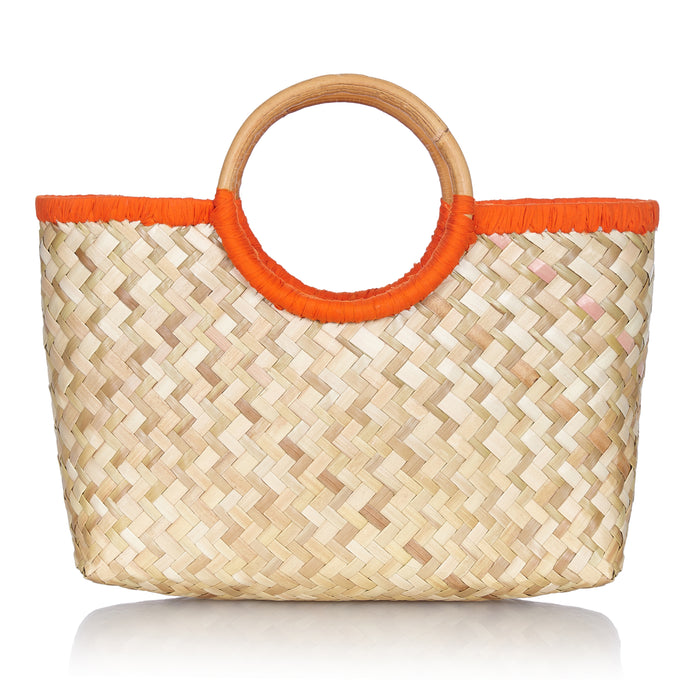 Island Life Basket in Flamboyant Orange