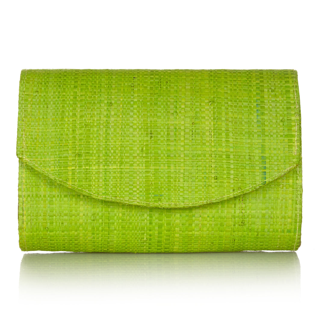 Sundown Clutch in Sugar Cane Green