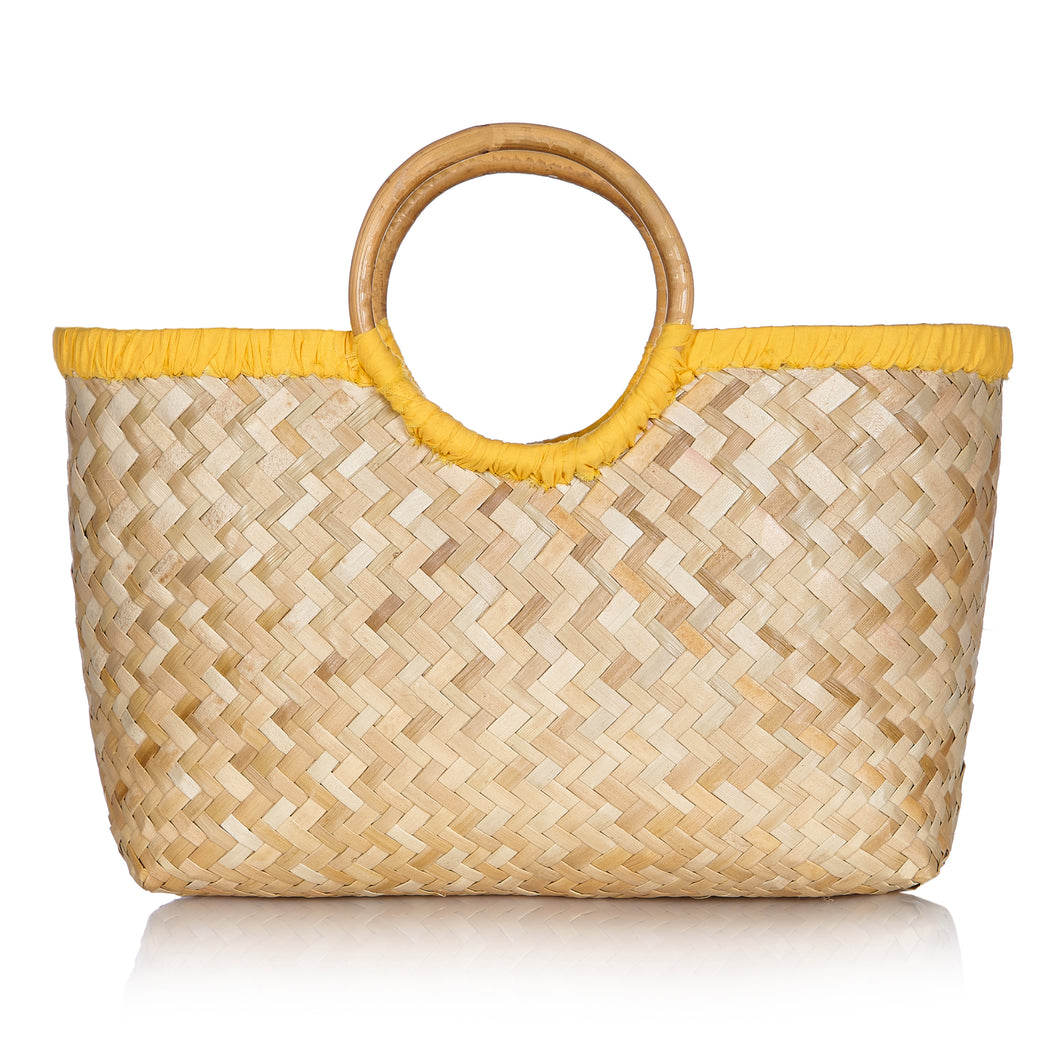 Island Life Basket in Coco Yellow