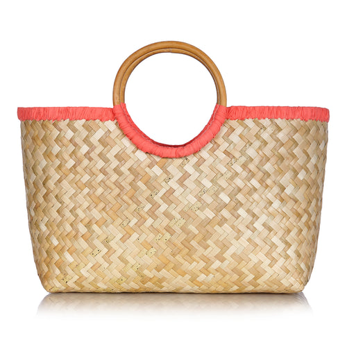 Island Life Basket in Coral Pink